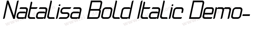 Natalisa Bold Italic Demo字体转换